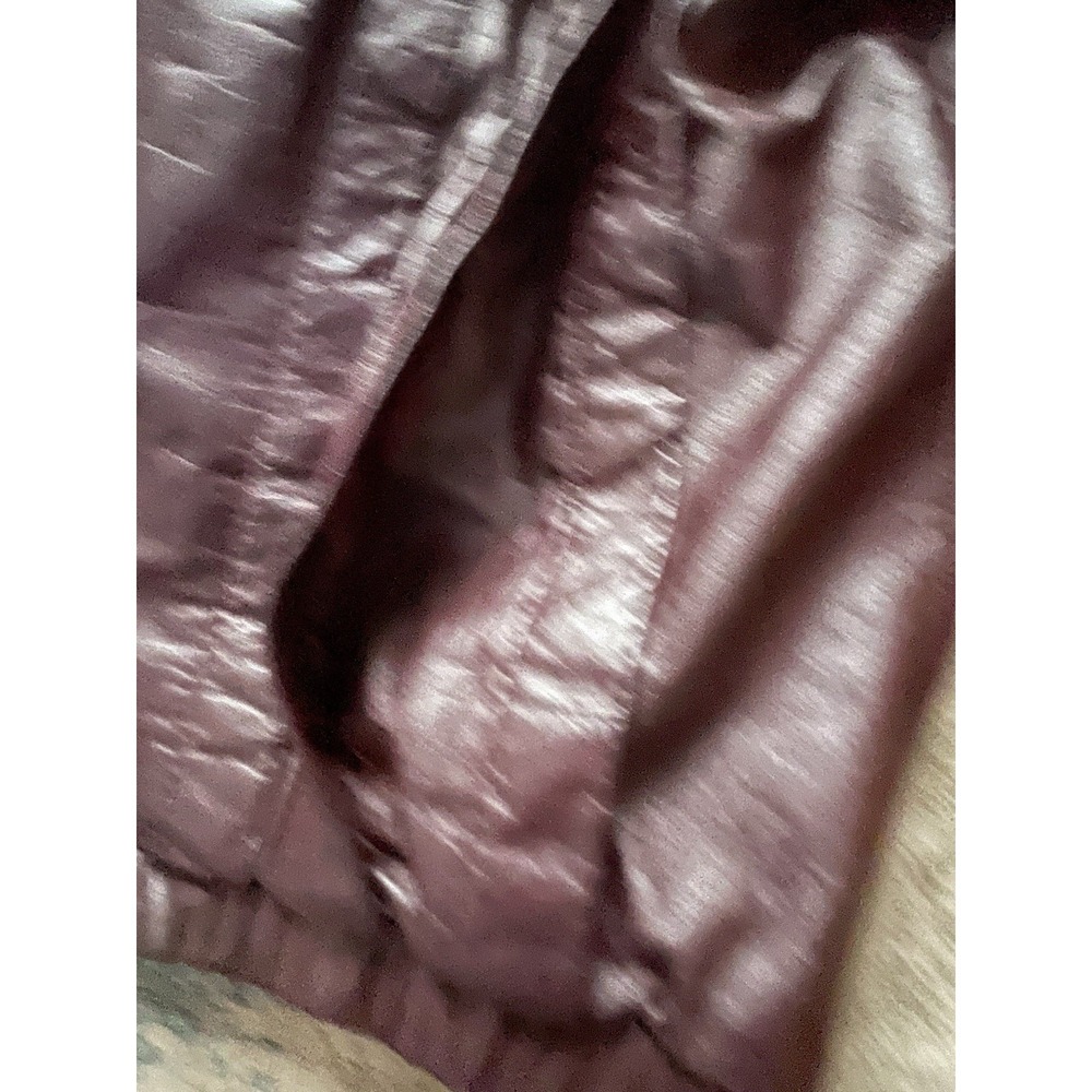 Vintage Verducci Women's Oxblood Leather‎ Moto Bomber Jacket Shearling Quilted - Picture 6 of 14